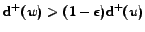 $\mathrm{d^+}(w) > (1-\epsilon)\mathrm{d^+}(u)$