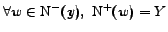 $\forall w \in \mathrm{N^-}(y), \ \mathrm{N^+}(w)=Y$