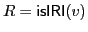 $ R = \textsf{isIRI}\xspace (v)$