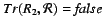 $Tr(R_2, \ensuremath{\mathcal{R}}) = \mathit{false}$