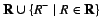 $\ensuremath{\mathbf{R}}\cup \{R^- \mid R \in \ensuremath{\mathbf{R}}\}$