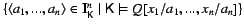 $\{\langle a_1,...,a_n\rangle \in \ensuremath{\mathbf{I}}^n_{{\sf K}} \mid {\sf K}\models Q[x_1 / a_1,...,x_n/a_n]\}$