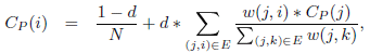 Weighted PageRank