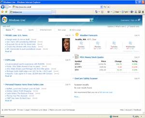 A Screenshot of Microsoft Windows Live Service