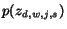 $p(z_{d, w, j, s})$